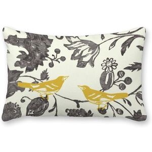 Floral and Bird Decorative Pillow Cover